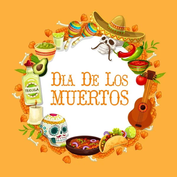 Dia de los muertos, mexikanischer Totenfeiertag — Stockvektor