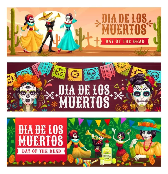 Dag van de dood, dia de los Muertos vakantie in Mexico — Stockvector