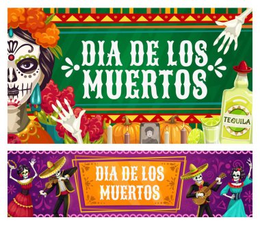 Day of Dead Dia de los Muertos, catrina calavera clipart