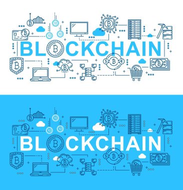 Bitcoin kripto para birimi blockchain dijital ağ