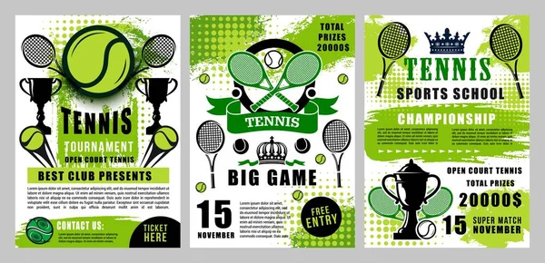 Теннисный клуб, большой открытый турнир — стоковый вектор