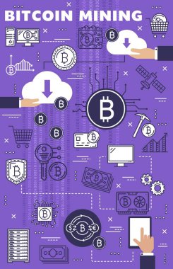 Kripto para birimi bitcoin madenciliği, kripto blockchain