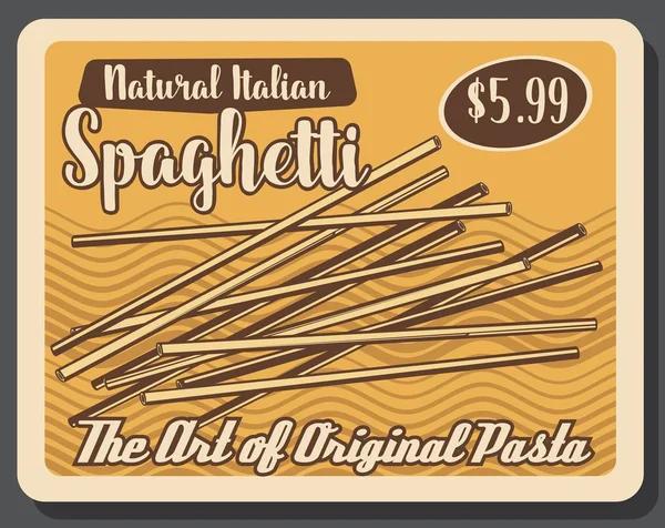 Cuisine italienne, pâtes spaghetti — Image vectorielle