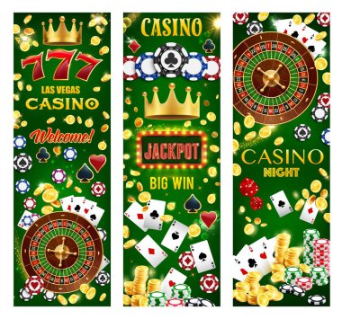Casino çarkı ve poker kartları