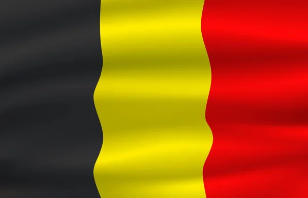 Bandera nacional de Bélgica. Negro, amarillo rojo tricolor — Vector de stock
