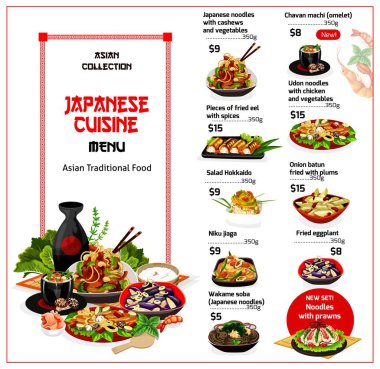 Japon mutfağı menüsü, geleneksel yemekler
