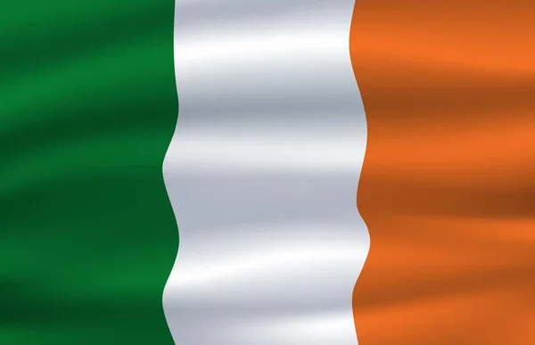 Bandera nacional de la República de Irlanda, tricolor irlandés — Archivo Imágenes Vectoriales