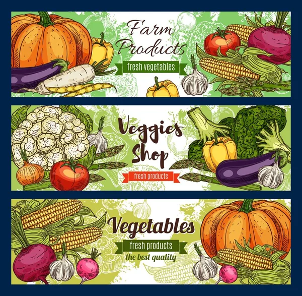 Sayuran hijau yang sehat, toko pertanian sayuran - Stok Vektor