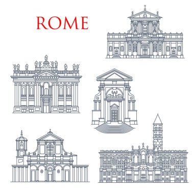 Roma ünlü binalar, mimari yerler