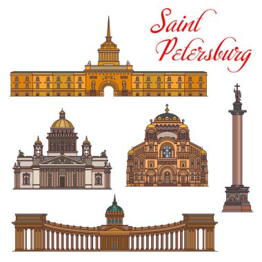 St. Petersburg simge yapıları ve binaları