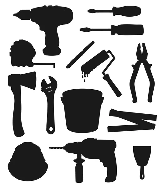 Construction, repair and renovation hand tools — Stock Vector