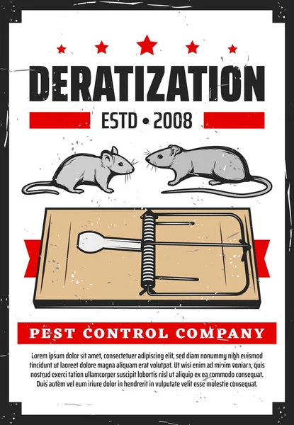 Servicio de deratización, exterminio de ratas roedores — Archivo Imágenes Vectoriales