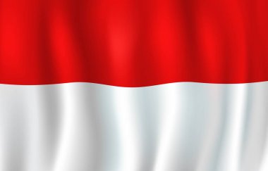 Kırmızı ve beyaz bantlardan oluşan Monako ulusal bayrağı