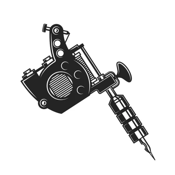 Pistola o máquina de tatuaje retro, vector aislado — Archivo Imágenes Vectoriales