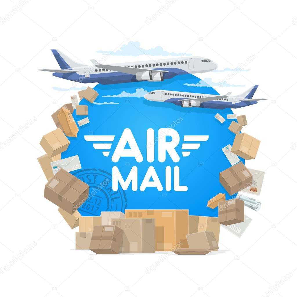 Air mail and shipping, parcels and letters