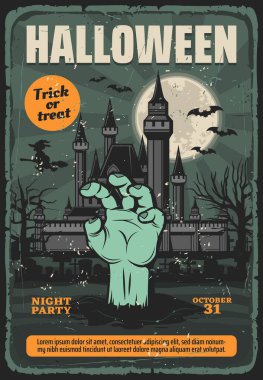 Zombi, ay ve yarasalarla dolu Cadılar Bayramı perili evi