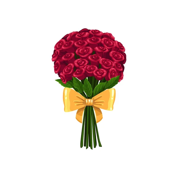 花束、束の中の孤立したバラ — ストックベクタ