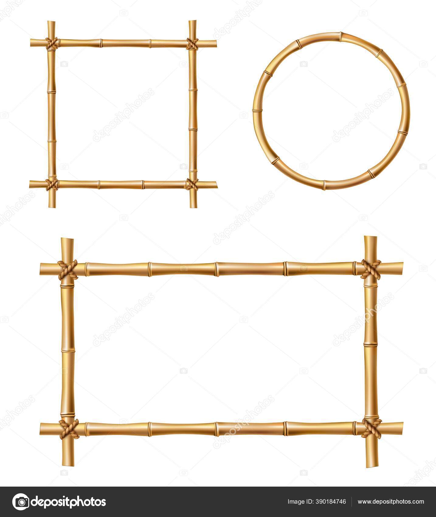 Brown bamboo stick in sketch style isolated Vector Image