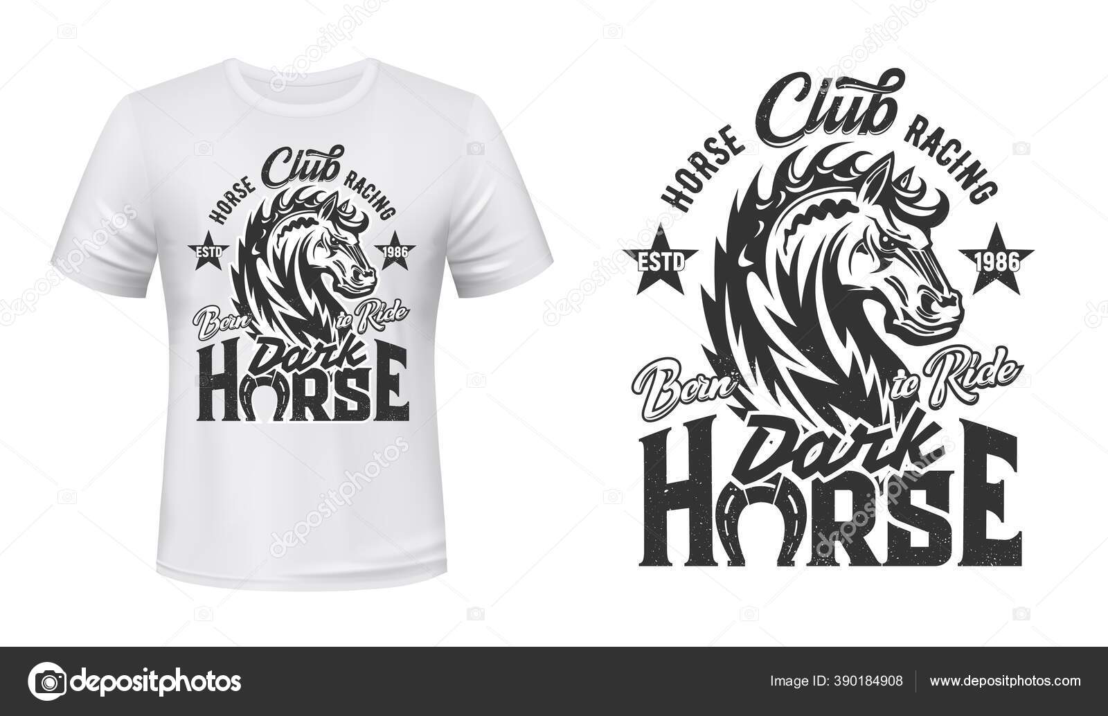 Baixar Vetor De Design De Camiseta Equestre De Salto A Cavalo