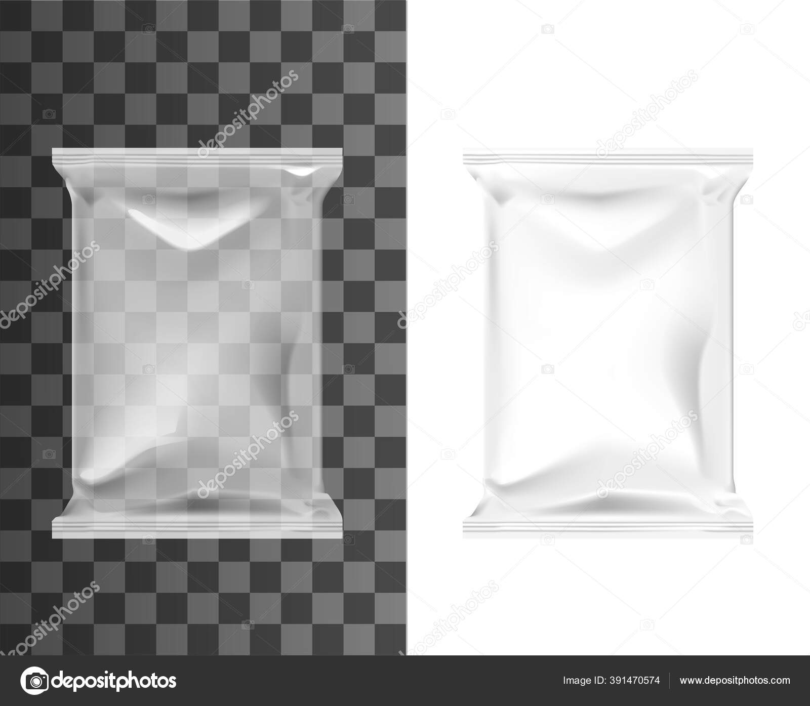Plastic packaging transparent packs food Vector Image