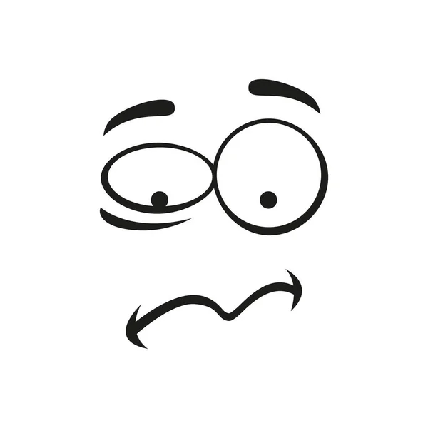 Upprörd Emoticon Isolerade Oroliga Emoji Vektor Störd Orolig Uttryck För — Stock vektor