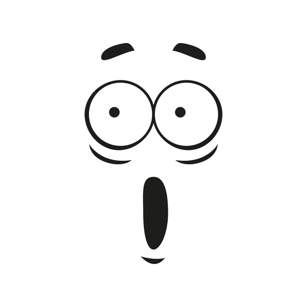 Espressione Del Viso Sorpreso Isolato Emoticon Eccitato Vettore Stupito Emoji — Vettoriale Stock