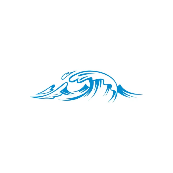 Морская Вода Брызгает Изолированный Абстрактный Символ Морских Волн Векторный Поток — стоковый вектор