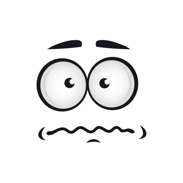 Ideges Emoji Pánik Kifejezés Izolált Szimbólummal Vektorstressz Érzelem Mosolygós Arcon — Stock Vector
