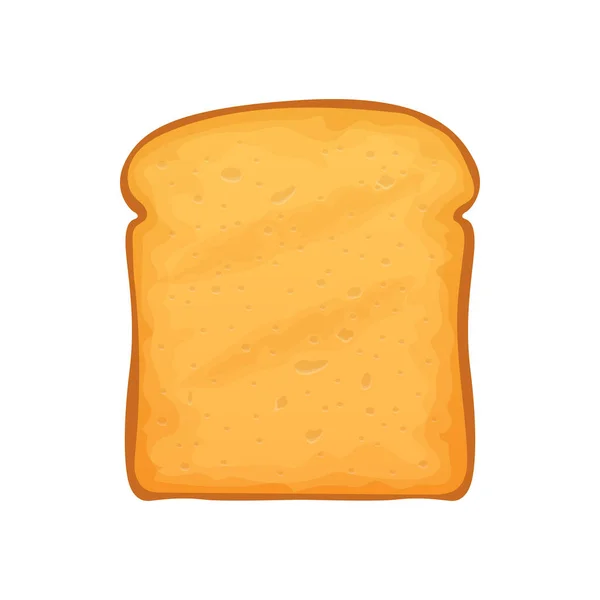 烤面包卷 孤立的一片白面包 烤面包 法式三明治 — 图库矢量图片