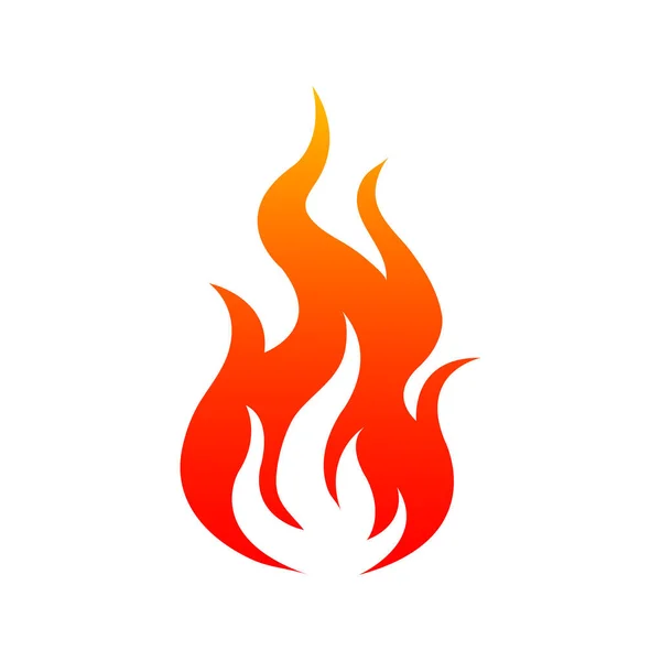 炎を放つ孤立したアイコン ベクトル燃焼たき火やキャンプファイヤー ホット点火シンボル — ストックベクタ