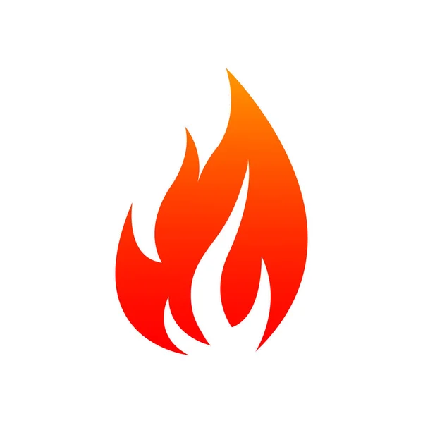 Flaming Fire Isolated Icon Vector Burning Bonfire Campfire Hot Ignite — Stock Vector