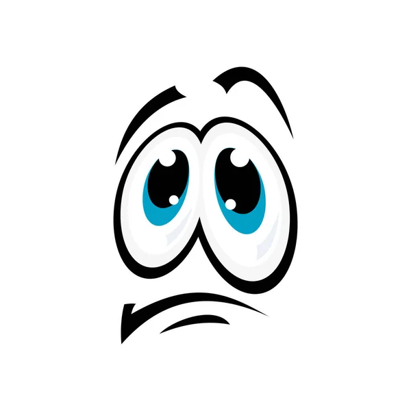 Confused Emoji Symbol Isolated Face Vector Dissatisfied Emoticon Embarrassed Look — Stock Vector