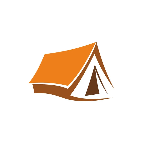 Camping Senderismo Icono Tienda Deporte Montaña Turismo Extremo Aventura Aire — Vector de stock