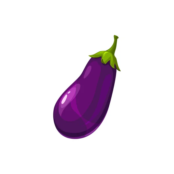 Alimentation Végétarienne Aubergine Dans Design Réaliste Isolé Légume Aubergine Mûr — Image vectorielle