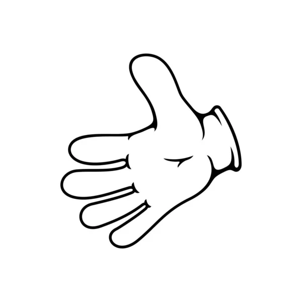 伸出手来问候某个孤立的人 矢量掌心合作符号 非言语问候 — 图库矢量图片