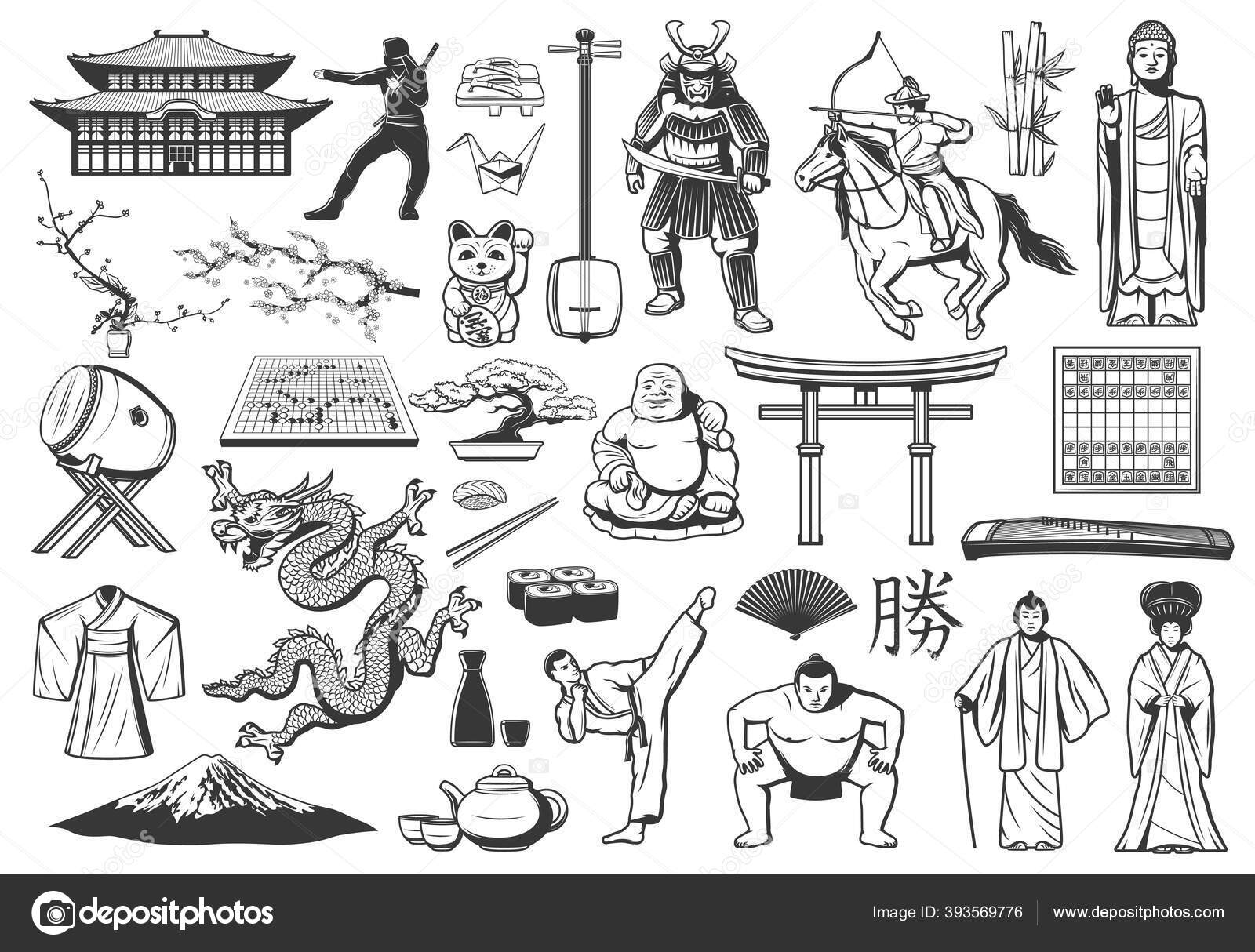 Ir E Pranchas Shogi Com Peças. Jogos Japoneses Ilustração do Vetor