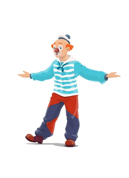 Клоун Великий Верхній Цирк Shapito Клоун Смішний Карнавальний Вектор Ізольований — стоковий вектор