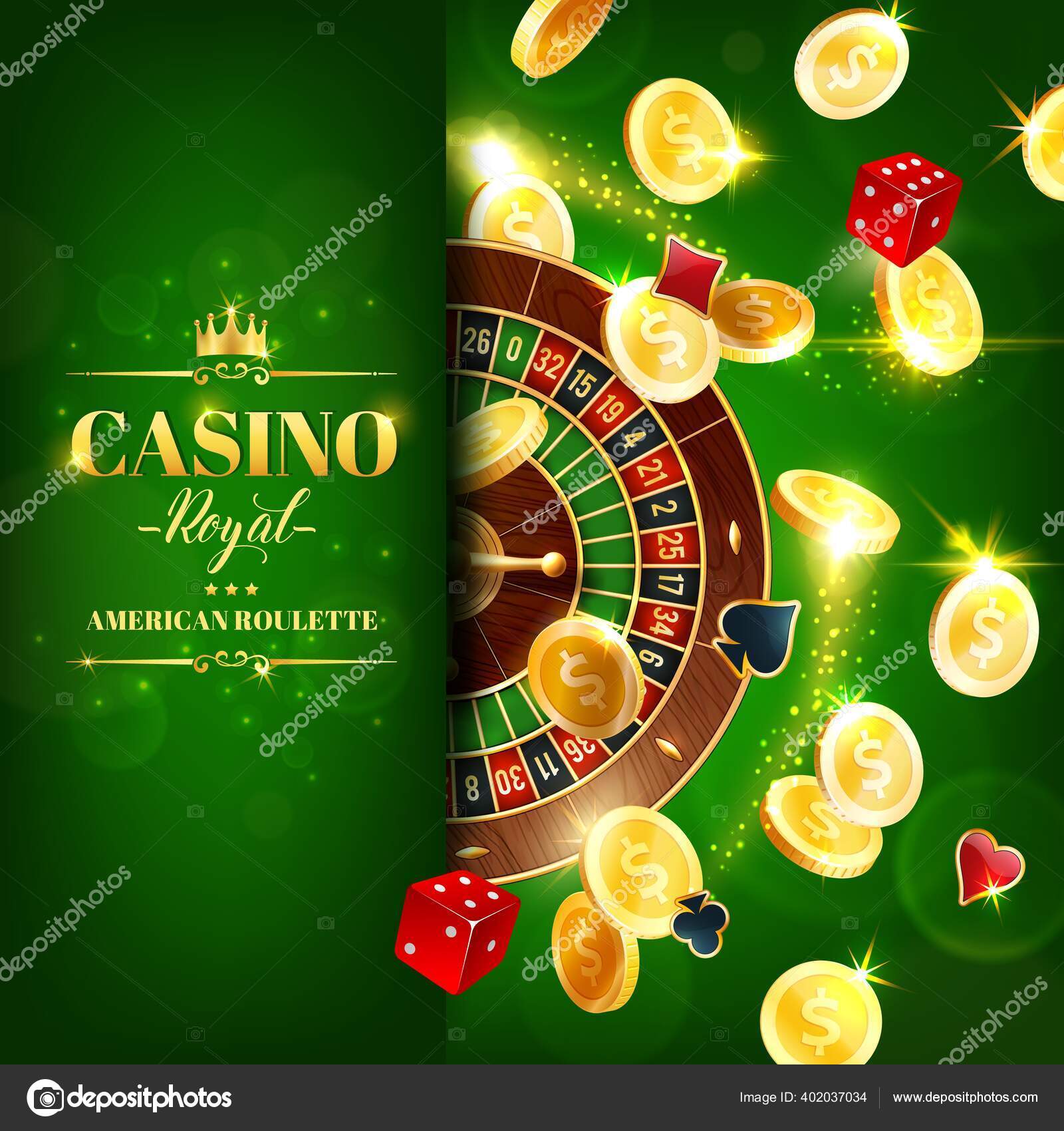 Free Vector  Realistic and colored casino online games with roulette dice  and gaming pieces