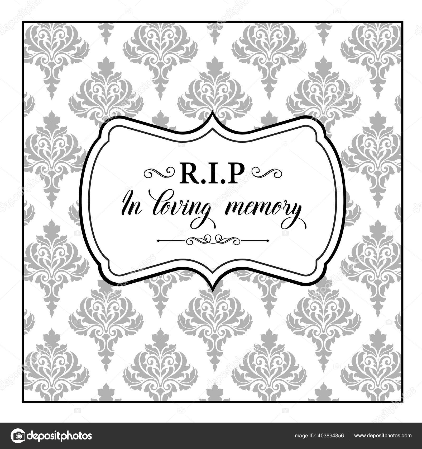 In Loving Memory PNG RIP Memorial Frame Png Funeral Rip 