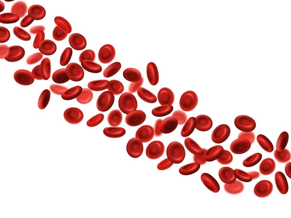 Globules Rouges Érythrocytes Hémoglobine Médicale Flux Sanguin Artériel Médical Vecteur — Image vectorielle