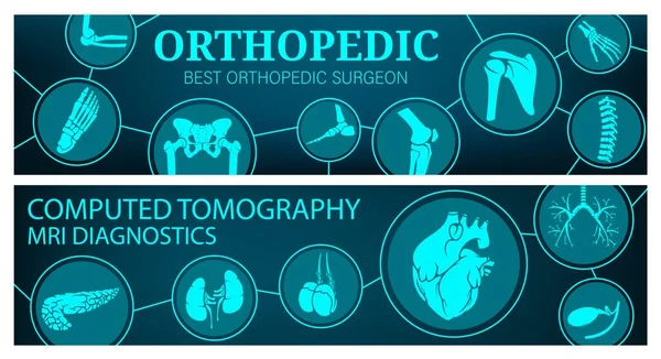 Mri 찍는다 벡터자기 Computed Tomography Mri Analysis Diagnostics Organs Joints — 스톡 벡터