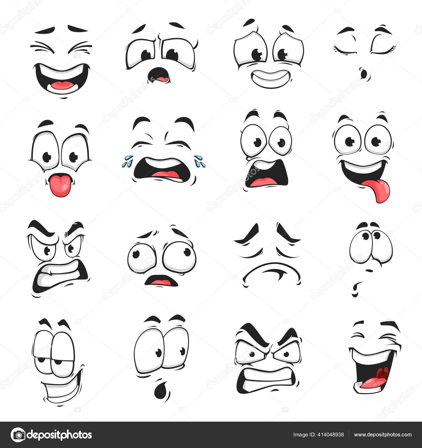 Face Expression Isolated Vector Icons Funny Cartoon Emoji Exhausted Crying  Stock Vector Image by ©Seamartini #414048938