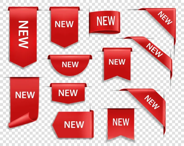 Bannières Étiquettes Nouveaux Badges Étiquettes Icônes Pour Page Web Signes — Image vectorielle
