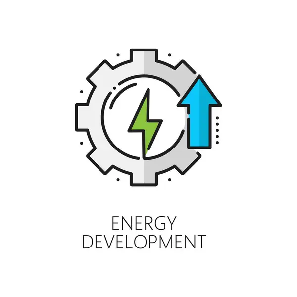 Listrik Eco Ikon Pengembangan Energi Bersih Dan Hijau Listrik Dan - Stok Vektor