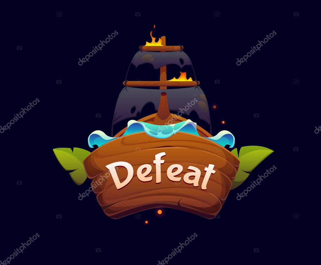 Vector illustration of Defeat Pirate Corsair Game 840056904