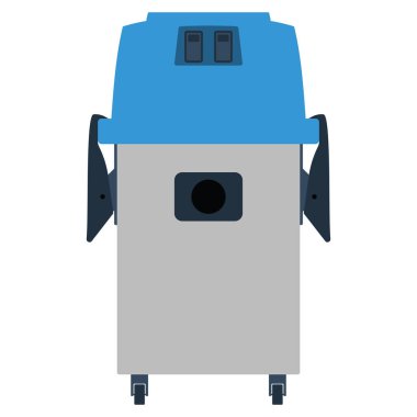 Süpürge Temizleyici Simgesi. Düz Renk Tasarımı. Vektör İllüstrasyonu.