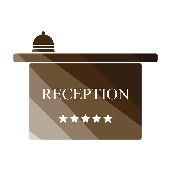 Ξενοδοχείο Reception Desk Icon Επίπεδη Σχεδίαση Χρωμάτων Εικονογράφηση Διανύσματος — Διανυσματικό Αρχείο