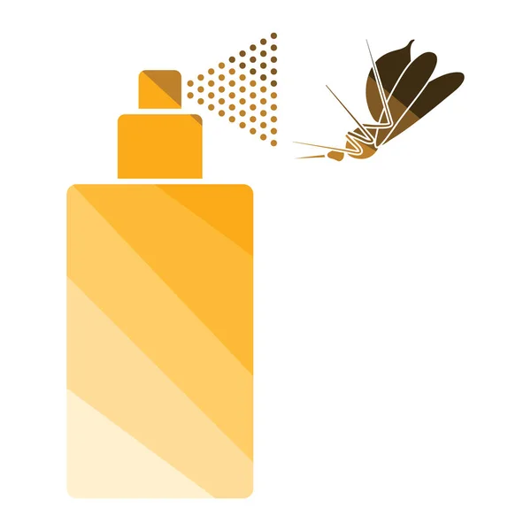 蚊子喷雾图标 平面色彩设计 矢量插图 — 图库矢量图片