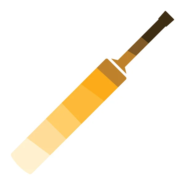 Cricket Bat Icon Flat Color Design Vector Illustration — Stock Vector