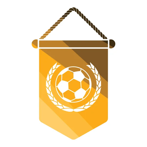 Futebol Pennant Icon Design Cor Plana Ilustração Vetorial —  Vetores de Stock